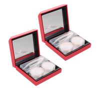 ERINGOGO Porta Lenti Contatto Doppio Scomparto e Specchio Custodia in Piccola e Portatile per Uso Quotidiano e Accessori da Viaggio Sigillatura Sicura e Finestra Trasparente per Controllo