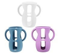 ERINGOGO Portabiberon in Silicone con Manici 3 Pezzi per Biberon da 240 Ml, Custodia Protettiva Antiurto per Ragazzo Ragazza, Guaina Interna Smontabile per Allattamento e Viaggi