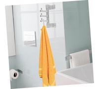 ERINGOGO Portasciugamani Parete in Alluminio Antiruggine con Ganci Rotanti Supporto per Bagno Montaggio Foratura Organizer per Asciugamani Accappatoi e Utensili