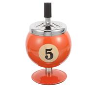 ERINGOGO Posacenere da biliardo vintage in ferro a spinta per casa, ufficio, bar, design compatto senza fumo, con superficie liscia lucida, durevole portacenere portatile e