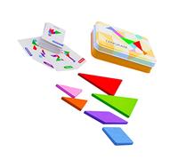 ERINGOGO Puzzle Tangram Legno Per Educativo Per Apprendimento e Colori Confezione Scatola Ferro Con Schede Interattivo Per