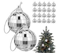 ERINGOGO Pz Palla Da Discoteca Decorazione Murale Retrò Da Discoteca Alla Rinfusa Da Discoteca Sospese Decorazione Da Appendere a Sfera Da Discoteca Schiuma Silver