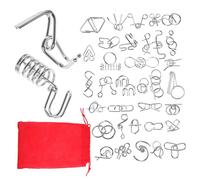 ERINGOGO Rompicapo in Metallo Intellettuali Lu Ban Lock Giocattoli Educativi per Adulti Puzzle Teaser per Allenamento Mentale Leggeri con Sacchetto di Conservazione Stimola e Creatività