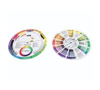 ERINGOGO Ruota dei Colori Rotazione per Apprendimento Creativo in Carta 2 Pezzi Professionale Doppia Faccia, Insegnamento delle Relazioni Cromatiche di Trucco e Abbinamenti Colore