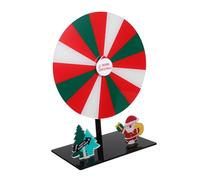 ERINGOGO Ruota dei Premi Natalizia in Acrilico Girevole da Tavolo per Feste e Giochi di società, Gioco della Fortuna Compatto e Portatile per Eventi Natalizi, Lotterie e Celebrazioni Familiari