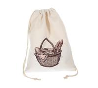 ERINGOGO Sacchetto Per Pane in Lino Riutilizzabile 40x30cm Coulisse, Sacchetti Di Lino Per Alimenti Da Forno, Porta Pane Per Conservazione Domestica e Picnic, Borsa Per Grissini Grande Capacità