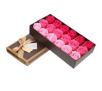 ERINGOGO Scatola da 18 Pezzi di Saponi a Forma di Rosa Artificiale Profumati Fiore di Sapone Decorativo con Confezione Regalo per Bagno Decorazioni Casa e Regalo Romantico per San e