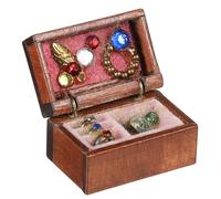 ERINGOGO Scatola Mini Scatola Per Anelli Annata Scatole Decorative Roba in Miniatura Arredamento Delle Bambole Arredamento Vintage Accessori in Miniatura Cose in Miniatura Plastica Brown