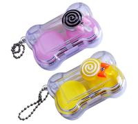 ERINGOGO Scatola per Lenti a Contatto Colorata 2 Pezzi Set Porta Lenti da Viaggio Compatto Resistente e Anti-perdita Adatta a Viaggi e Attività All’aperto Colore Casuale