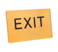 ERINGOGO Segnale di Uscita in Acrilico con Braille per Ipovedenti Cartello Personalizzato Esterno per Anziani e Non Vedenti Targa Accessibile per Edifici e Centri Commerciali