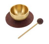 ERINGOGO Set 1 Ciotola da Meditazione in Metallo Mini con Bacchetta e Cuscino, Toni Puri e Armoniosi per Rilassamento e Terapia Sonora, Accessorio per Yoga