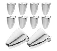 ERINGOGO Set 10 Ganci a Triangolo in Metallo per Artigli Grancassa, Rullante e Morsetti, Accessori per Batteria Supporto per Bacchette, Compatibili Vari Modelli, Montaggio Rapido