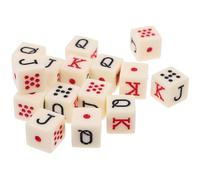 ERINGOGO Set 15 Dadi da Poker Acrilici Portatili Lettere Jqk Dadi Bugiardi Resistenti per Feste Divertente Accessorio per Bar e Banchetti
