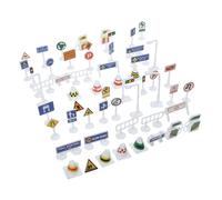 ERINGOGO Set 2 Pezzi Giocattoli Segnali Stradali per Ragazzo Ragazza, Modelli Educativi Prescolari Colori Realistici e Immagini, Stimolazione creatività e Riconoscimento Segnaletica Standard