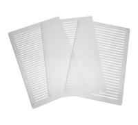 ERINGOGO Set 3 Pezzi Stencil Linee Parallele in Plastica Leggero per Disegno Preciso Spaziatura 10mm 9mm 8mm per Studenti e Preparazione Esami