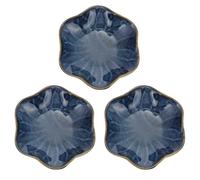 ERINGOGO Set 3 Piatti di Salsa in Ceramica Giapponese, Piatti per Condimenti e Intingoli Fondo Stabile, per Uso in Cucina e Servizio a Tavola