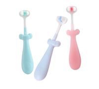 ERINGOGO Set 3 Spazzolini da Denti Setole Morbide per Ragazzo Ragazza Impugnatura Antiscivolo e Design Carino per Pulizia Sicura e Confortevole dei Primi Dentini