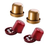 ERINGOGO Set 4 Bicchieri da Gioco per Dadi in Plastica 20 Dadi Colorati Tazze Resistenti e Leggere per Feste Accessori per Giochi da Tavolo e Ktv per e Adulti