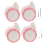 ERINGOGO Set 4 Ruote Ricambio per Girello Ragazzo Ragazza in Gomma Plastica, Facili da Installare Alta Capacità di Carico per Girello Rosa