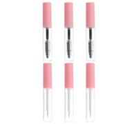 ERINGOGO Set 6 Pezzi Contenitori Mascara Vuoti 5ml in Pet con Pennello Eyeliner e Tubo Lip Gloss, Ricaricabili e Anti-perdita, Portatili per Trucco Occhi e Viaggi