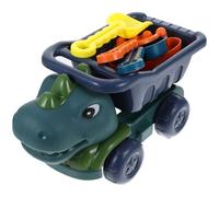 ERINGOGO Set Giocattoli da Spiaggia Dinosauri, Auto da Ingegneria e Secchielli di Sabbia Colorati, Giocattoli Estivi per Giochi All’aperto e Attività Creative sulla Colore Colore Casuale