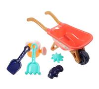 ERINGOGO Set Giocattoli da Spiaggia per 6 Pezzi, Carrello Giocattolo di Sabbia in Plastica Colorata, Leggero e Portatile per Giochi Estivi All’aperto, Sviluppo Manuale e Colore Casuale