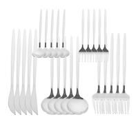 ERINGOGO Set Posate in Acciaio 30 Pezzi Coltelli Forchette Cucchiai Bordo Lucido Presa Comoda Adatto per Casa Ristorante Picnic Servizio Completo Utensili Cucina