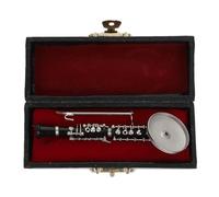 ERINGOGO Soprammobile Doppio Oboe in Vinile e Metallo Nero per Scrivania | Riproduzione Creativa, Aspetto Raffinato, Decorazione per Ufficio e Casa, Colore Nero, Formato Mini Colore Casuale