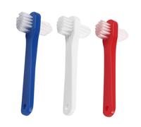 ERINGOGO Spazzolino Dentiera 3pezzi per Dentiera Impugnatura Facile in Plastico e Setole Medie Durezza, la Pulizia e Cura delle Protesi Dentali