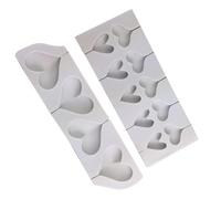 ERINGOGO Stampi in Silicone a Forma di Cuore 2 Pezzi, Stampi per Lecca-lecca Grandi e Piccoli, Resistenti al Forno, Microonde e Frigorifero, per Dolci Fai da Te e Cioccolato Fatto in Casa