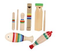 ERINGOGO Strumenti Musicali Percussione in Legno Educativo per Sviluppo Coordinazione Mano Occhio con Trenino e Raschiatore Kit per Prima