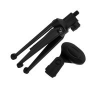 ERINGOGO Supporto Altezza Regolabile da 21 a 27,5 Cm con Treppiede in Plastica Nero Compatibile con Clamp da 30 a 40 Mm per Microfono da Tavolo per Podcast e Registrazioni