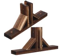 ERINGOGO Supporto per Steccato in Legno per Giardino Basi Robuste in Legno, Kit Base 2 Pezzi per Recinzione da Giardino e Fissaggio Stabile in Cortile