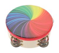 ERINGOGO Tamburello Arcobaleno Mano Per Strumento Musicale Percussivo Per Feste e Giochi Educativi Sviluppa Ritmo e La Coordinazione Per Momenti Di Genitorialità e Divertimento