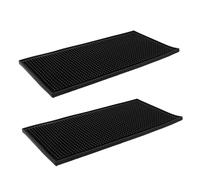 ERINGOGO Tappetini Resistenti al Calore in Silicone Neri 2 Pezzi per Ferro Arricciacapelli e Piastra per Chioma, Tappetino Antiscivolo Portatile per Protezione Piano di Lavoro, Uso