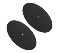 ERINGOGO Tappetino in Silicone Antistatico per Piatto Giradischi 170mm, Set 2 Pezzi, Riduce L'attrito e Protegge i Dischi Vinyl per Giradischi Audio