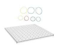 ERINGOGO Tavola con Elastici Colorati Trasparente Educativo per Scuola Elementare Strumento Didattico per Apprendimento Matematica e Creazione Figure Geometriche