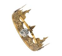 ERINGOGO Tiara Re Costume Adulto Per Royalty Corone Compleanno Costumi Diadema D'oro King Crown Ballo Studentesco Cosplay Costume Guida Lega