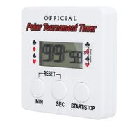 ERINGOGO Timer Elettronico per Poker Conto alla Rovescia Fino a 99 Minuti e 59 Secondi, Design Compatto in Plastica Bianca, Leggero e Pratico per Feste e Partite