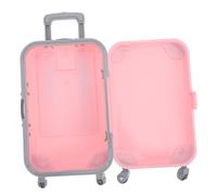 ERINGOGO Valigia Simulata Bagaglio Bambola Valigie Mini Valigia Per La Casa Valigetta in Miniatura Arredamento Valigia Mini Casa Mini Giocattolo Valigia Arredamento Mini Valigia Rosa Abs