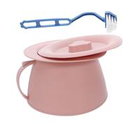 ERINGOGO Vasino Portatile con e Secchio Wc in Plastica Spessa Design Ergonomico e Stabile per Anziani Facile e Trasportare Rosa