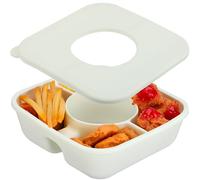 ERINGOGO Vassoio per Snack in Silicone Alimentare con Scomparti Multipli Contenitore per Snack Compatibile con Stanley Cup per Tazze Facile da Pulire Adatto per Casa e Ufficio