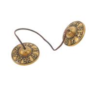 ERINGOGO Vintage Brass Meditation Bell for Yoga and Feng Shui Beautiful Craftsmanship Easy to Use Tingsha Cymbals Spiritual Accessory for Beginners and Children