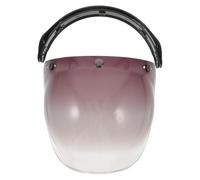 ERINGOGO Visiera Casco Moto Retrò Lente a Bolla Sfumata Nera Protezione Antiappannamento e UV Set Supporto per Facile Installazione Accessorio per Casco da Motociclista