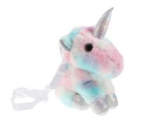 ERINGOGO Zaino Unicorno Morbido in Peluche Colorato con Unicorno Zainetto per Ragazze Borsa per Scuola e Viaggi Materiale Resistente e Tattile