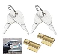 Erioscar 2 Pezzi Lucchetti per Rimorchi con 4 Chiavi, Serrature per Rimorchio, Compatibili con Rimorchio Terra Daxara Maypole, Estremamente Resistente con Cilindri di Precisione