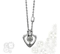 ERISAMO Collana con ciondolo meccanico girevole a forma di ingranaggio, collana retrò punk, collana con ingranaggi rotanti steampunk, collana con ciondolo rotante per uomini e donne, Misura unica,