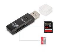 Erisin 2 in 1 Adattatore per lettore di schede di memoria USB 3.0 per SD-XC, SD, SD-HC, MMC, RS-MMC, Micro SD, Micro SD-HC e Mini SD, Supporta Windows/Mac