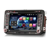 Erisin 7" 8-Core 4GB+64GB Autoradio 2 Din Android 16 GPS Navigatore per VW Polo 6R Golf 5 Golf 6 T5 Passat B6 Jetta Tiguan Seat Skoda CarPlay Android Auto Bluetooth WiFi 4G DSP RDS DAB+ CD DVD Canbus