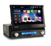 Erisin 7 pollici 8-Core 4GB+64GB Android 14 Autoradio 1 Din con Schermo, Autoradio Bluetooth GPS Navigatore Supporta Lettore CD Wireless CarPlay Android Auto WiFi 4G DSP OBD2 USB RDS FM DVB-T2